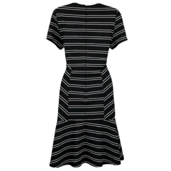 Anthropologie Hutch Eleanor Black & White Striped Shift Dress Size Small Career - Picture 10 of 13